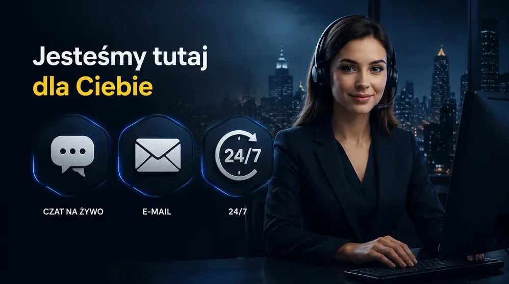 ikony czatu, koperty e-mail, czas 24/7