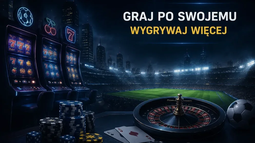 logo Betrepublic na tle boiska i automatów